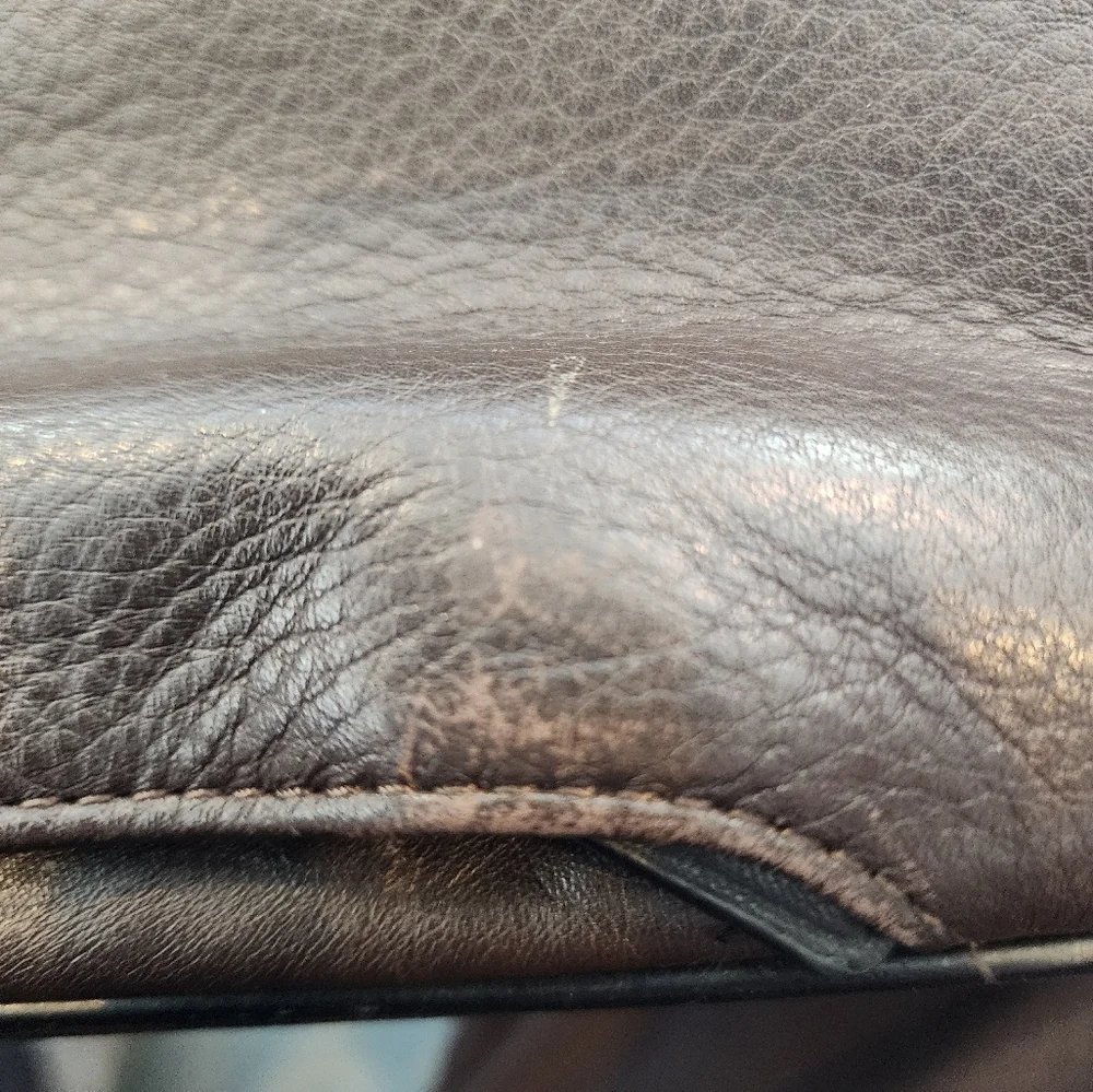 TUMI Brown Leather Laptop Briefcase Men's Bag